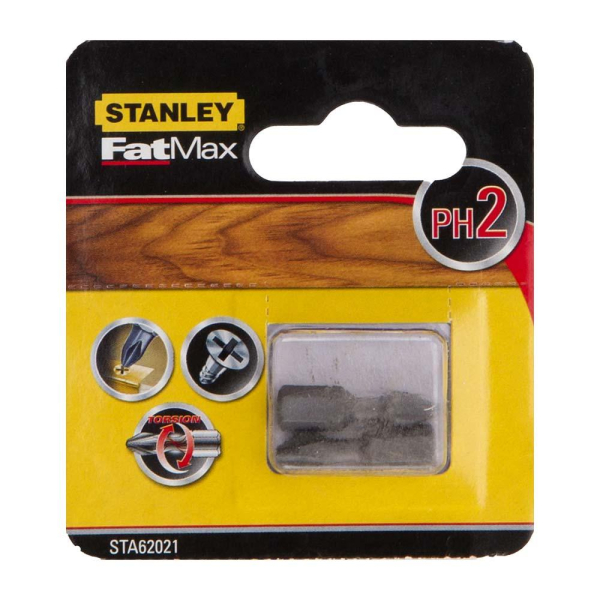 Набор бит STANLEY FatMax Torsion PH 2*25мм из 2 штук  STA62021