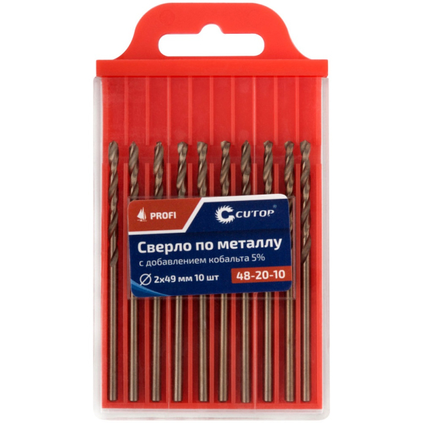 Сверло Cutop Profi 2*49 по металлу 10 шт   48-20-10