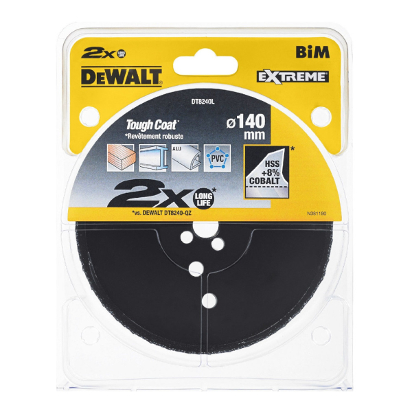 Цифенбор с карбидным покрытием DEWALT DT 8240 L 140*46 мм