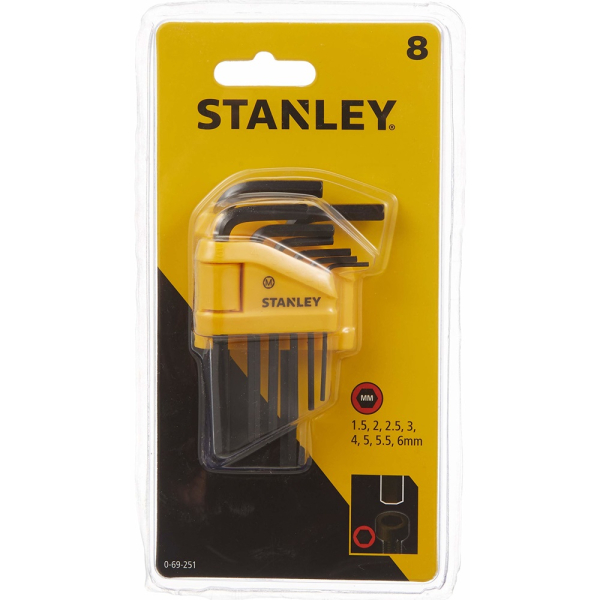 Набор шестигранных ключей STANLEY 8 шт.    0-69-251