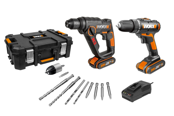 Набор WORX Дрель акк. WX101.9 + Перфоратор WX390.1   WX927