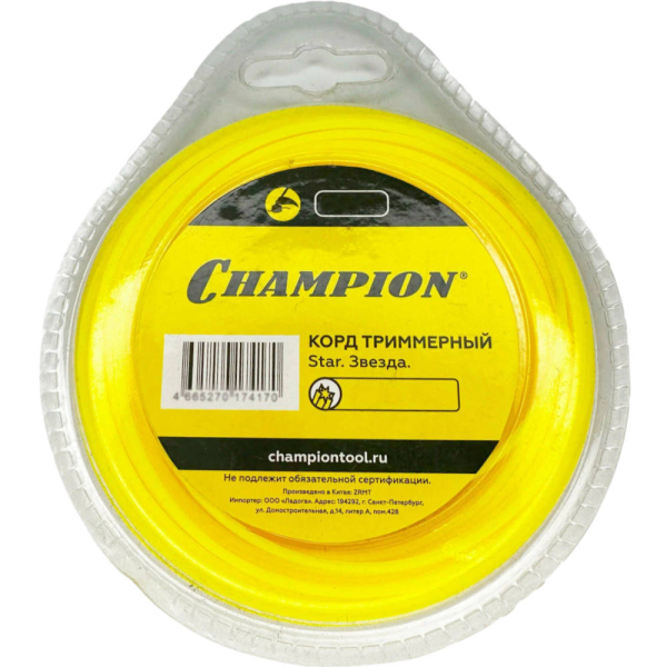 Леска CHAMPION Star 1,6*90 м (звезда)   C5026