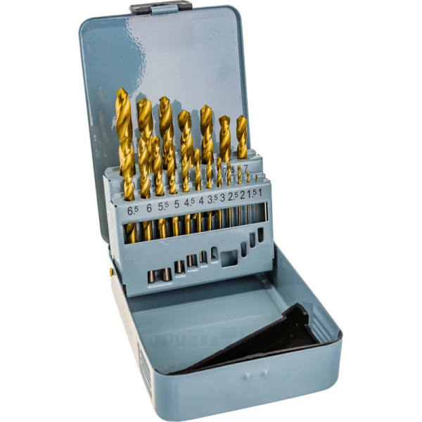 Набор сверл THORVIK по металлу HSS-TIN 19 штук   TDBS19