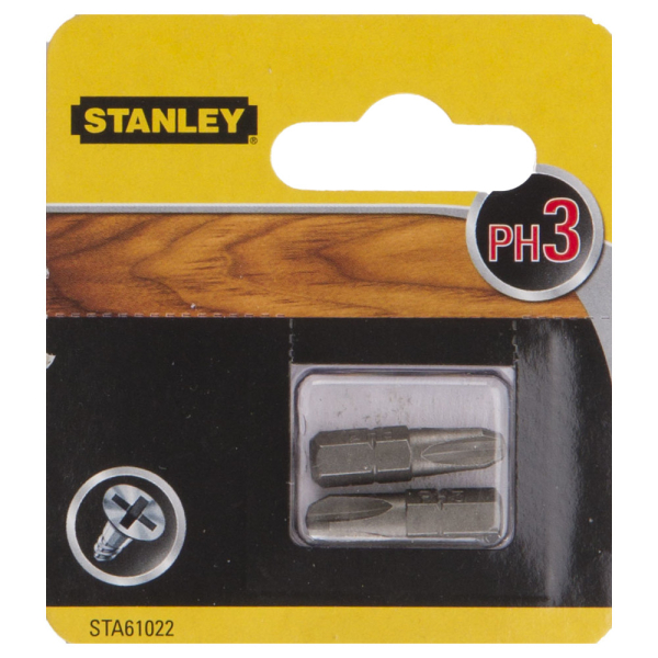 Набор бит STANLEY PH 3*25мм из 2 штук  STA61022