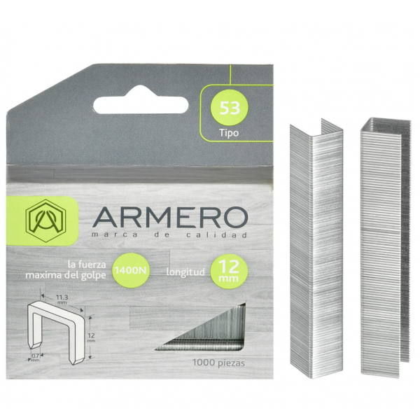 Скобы для степлера ARMERO тип 53, 12мм     A312/009