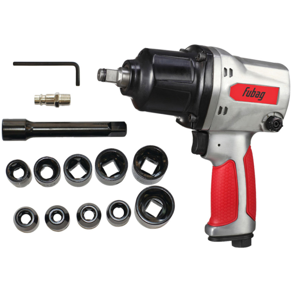 Пневмогайковерт Fubag IW-900  1/2 кейс + набор головок