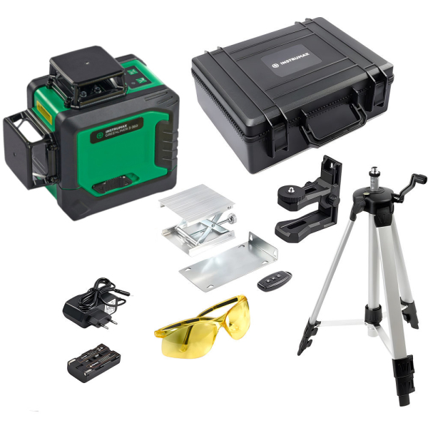 Лазерный уровень INSTRUMAX GL 3-360 Master SET+Штатив телескопический TR-120   IM0174_K
