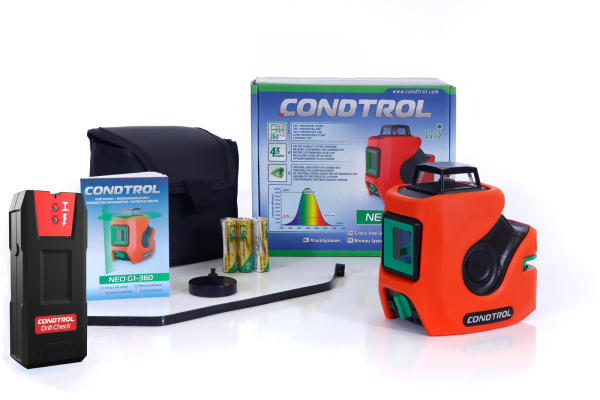 Лазерный уровень CONDTROL NEO G1-360 + сканер проводки Drill Check  1-2-202