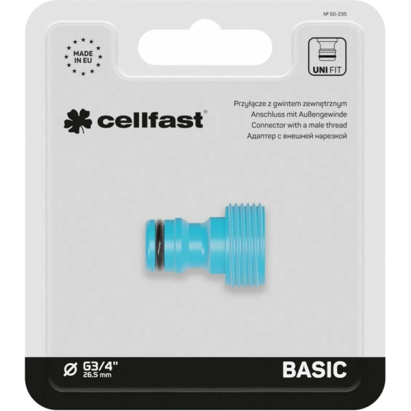 Адаптер CELLFAST BASIC с наружной резьбой 3/4"
