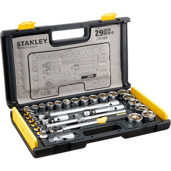 Набор торцевых головок 1/2" STANLEY MICROTOUGH 29шт.     2-85-584