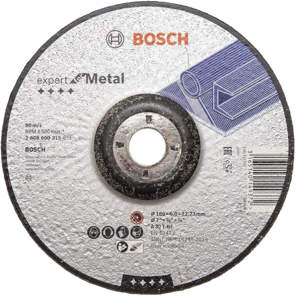 Диск абразивный BOSCH 180*22*6,0 шлифовальный     2.608.600.315