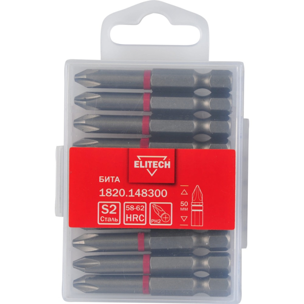 Бита ELITECH PH2*50мм (10 шт.)   1820.148300