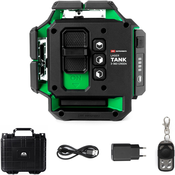 Лазерный уровень ADA LaserTANK 3-360 GREEN Basic Edition   А00633