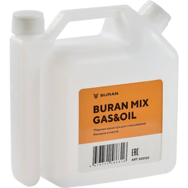 Канистра BURAN MIX GAS&OIL для смешивания масла с бензином   S00123
