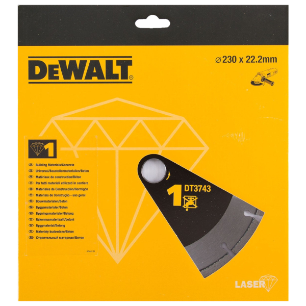 Диск алмазный DEWALT DT 3743 230*22,2 мм сегмент