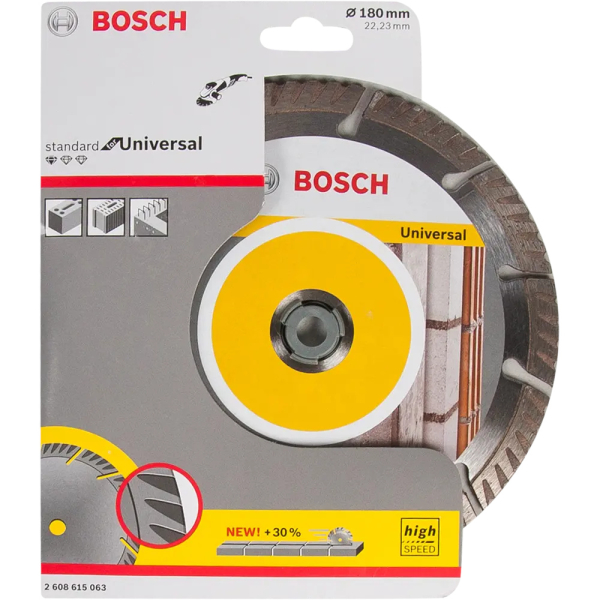 Диск алмазный BOSCH Standard for Universal 180*22.2 сегмент  2.608.615.063