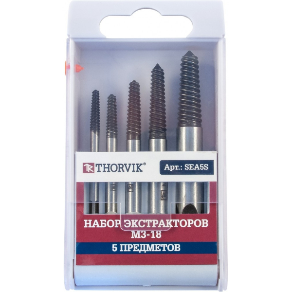 Набор экстракторов THORVIK М3-18, 5 предметов   SEA5S