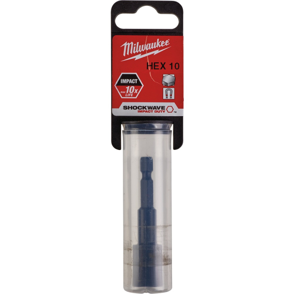 Насадка Milwaukee SHOCKWAVE 1/4" HEX торцевая 10x65 мм