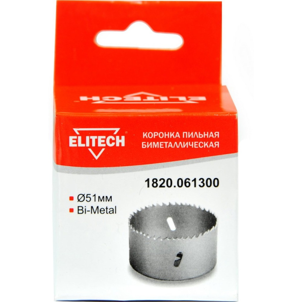 Цифенбор биметаллический ELITECH 51 мм   1820.061300