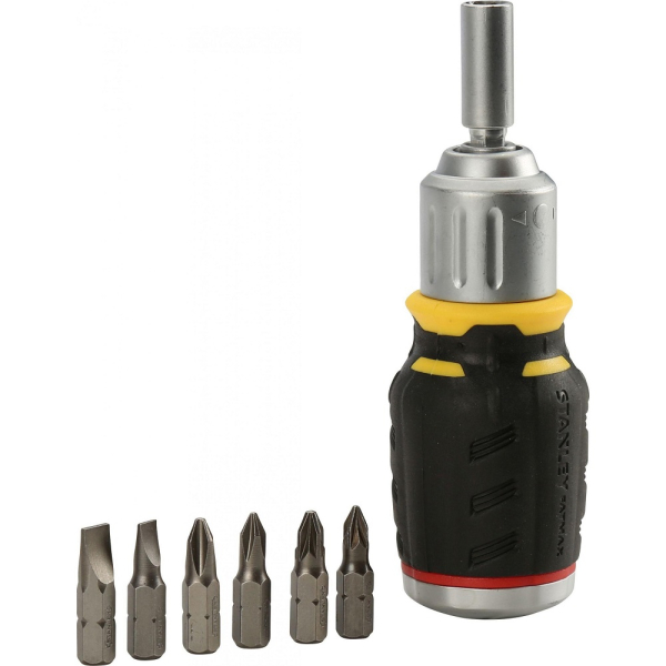 Отвертка STANLEY FATMAX c храповым механизмом c 12-тью вставками     FMHT0-62690