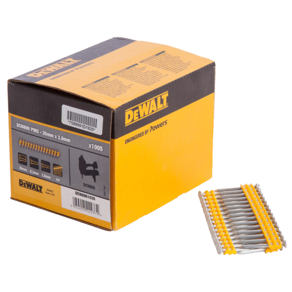 Гвозди DEWALT DCN 8901035 2.6*35 мм 1005шт. желтые