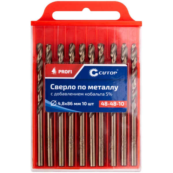 Сверло Cutop Profi 4,8*86 по металлу 10 шт   48-48-10
