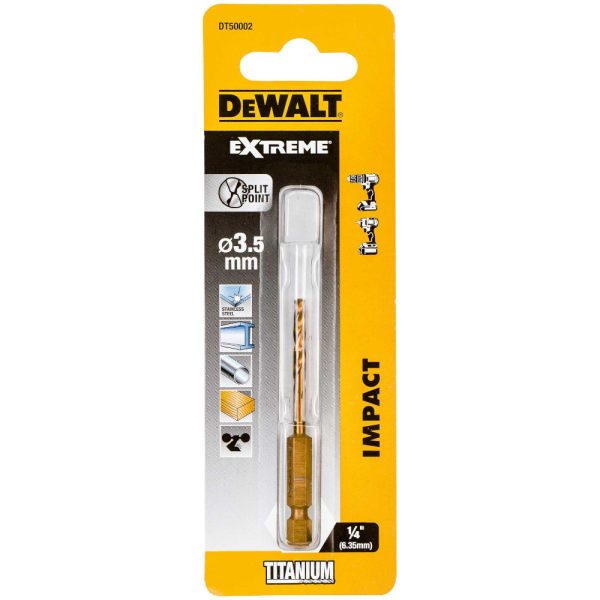 Сверло DEWALT TITAN по металлу 3,5 мм   DT 50002    (1шт в упак)