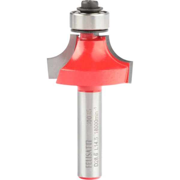 Фреза кромочная калевочная FELISATTI 28.6х16мм R8 хвостовик 8мм   30035