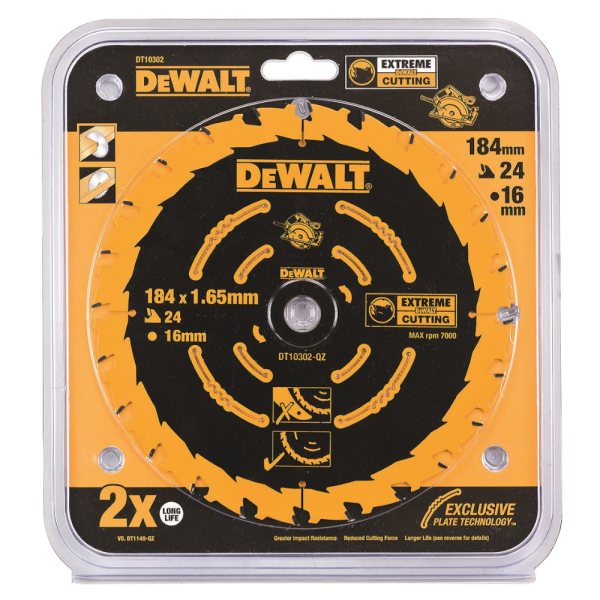 Диск п/п DEWALT DT 10302   184*16*24