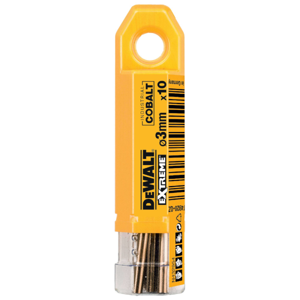 Сверло DEWALT по металлу Cobalt 8% 3*61 (10 штук в упаковке)   DT 4920