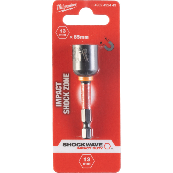 Насадка Milwaukee SHOCKWAVE 1/4" HEX торцевая магнитная 13x65 мм GEN II