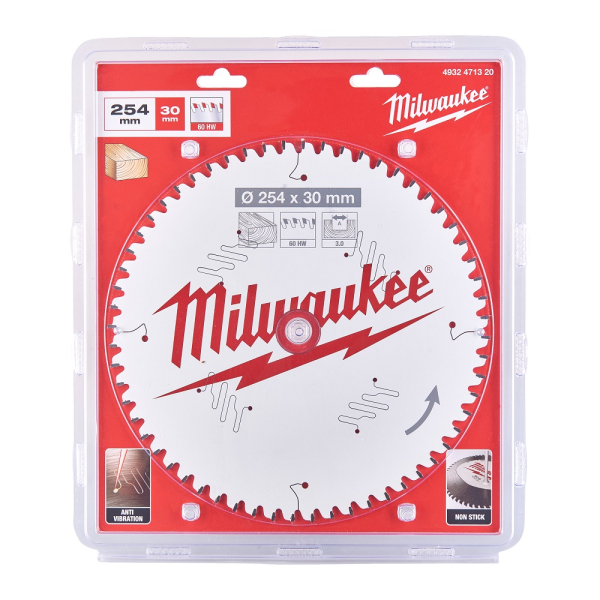Диск п/п Milwaukee 254*30*60 мм  дерево