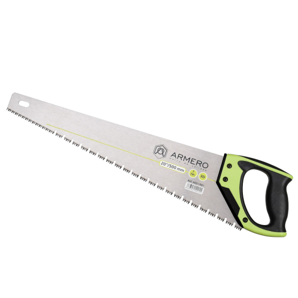 Ножовка ARMERO по дереву 500мм, крупный зуб     A531/501