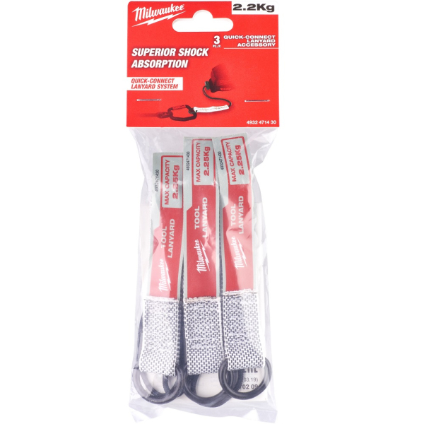 Кольцо Milwaukee D-образное с брелоком для крепления ручного инструмента 3 шт