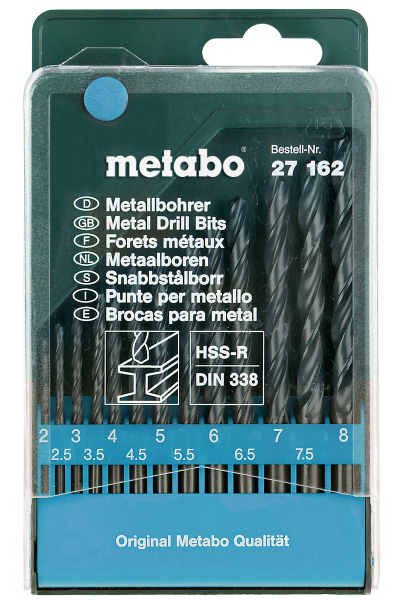 Набор сверл Metabo HSS-R по металлу 13 шт   (27162)