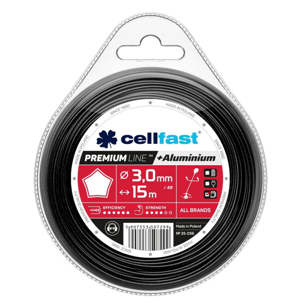 Леска CELLFAST 3,0*15 м (звезда)   35-056