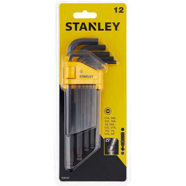 Набор шестигранных ключей STANLEY 12шт.    0-69-257