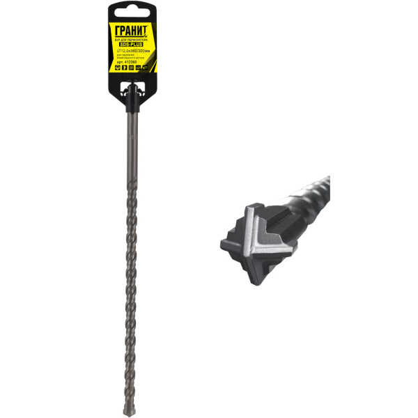 Бур ГРАНИТ SDS+ Quadro-X 12,0*360