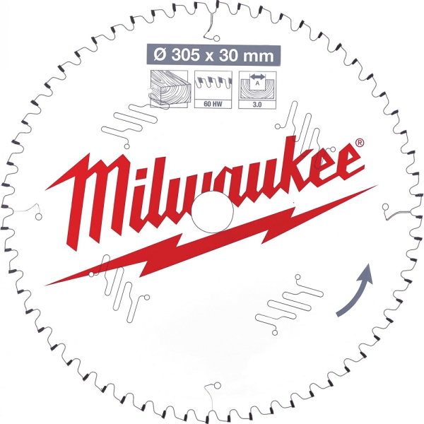 Диск п/п Milwaukee 305*30*60 мм  дерево
