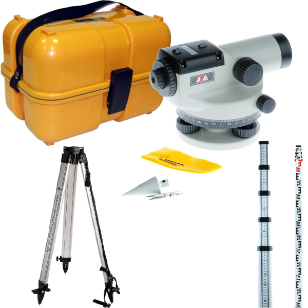 Оптический нивелир ADA Basis + рейка нивелирная STAFF 5 + штатив алюминиевый на винтах Light S