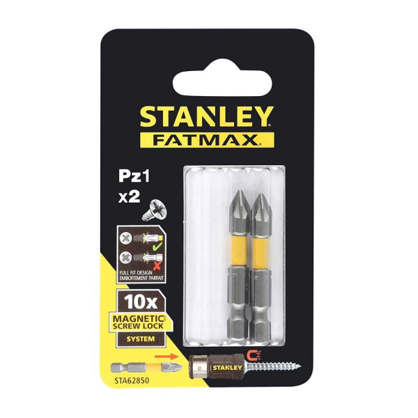 Набор бит STANLEY FatMax MagnetScrLock PZ 1*50мм из 2 штук  STA62850