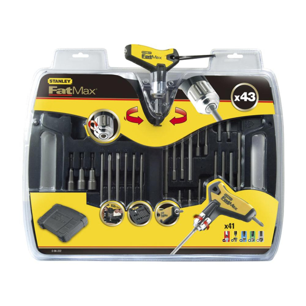 Отвертка STANLEY 43PC FATMAX с храповым механизмом с 42 вставками     0-96-222