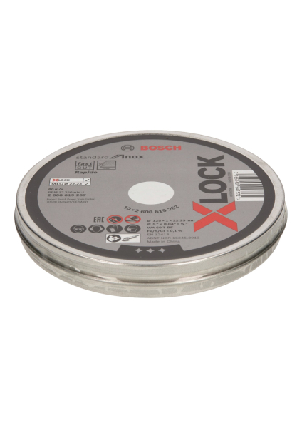 Диск абразивный BOSCH X-LOCK Standard for Inox 125*1*22.2 10 шт    2.608.619.267