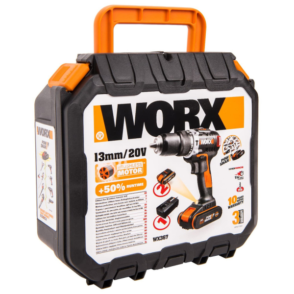 Дрель аккумуляторная WORX WX367  20V 1,5Ач кейс