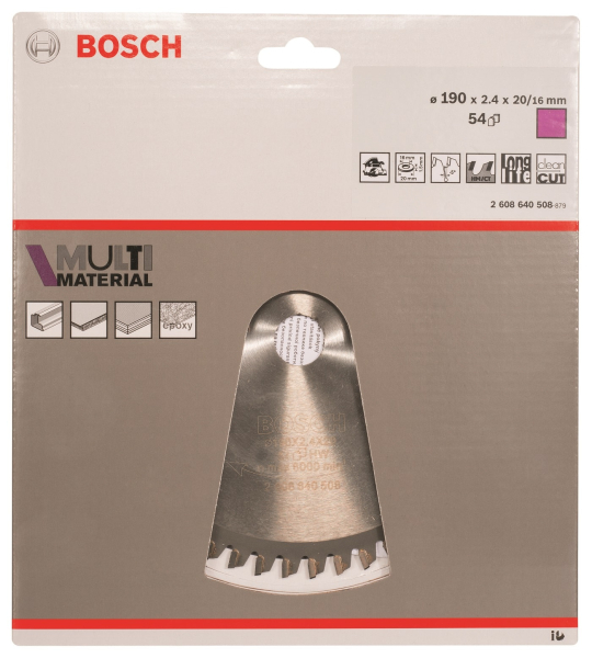 Диск п/п BOSCH 190*20*54 Multi Material     2.608.640.508