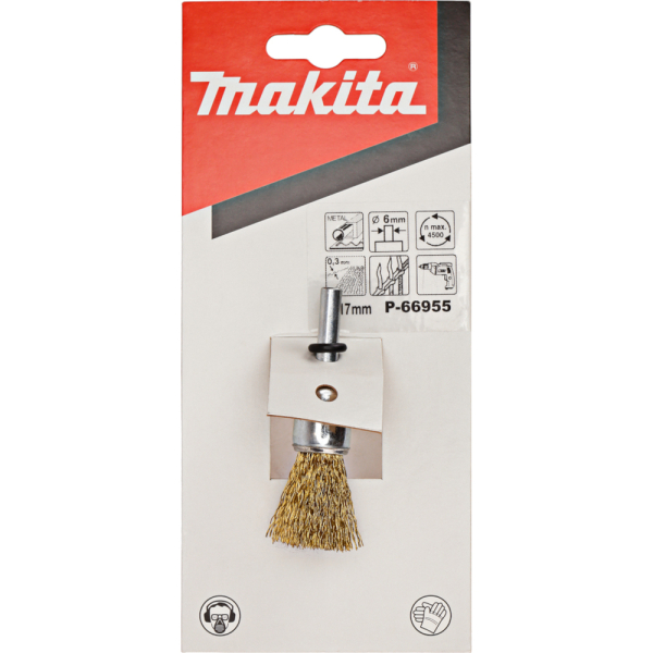 Щетка Makita 17 мм чашечная витая для ПШМ   P-66955