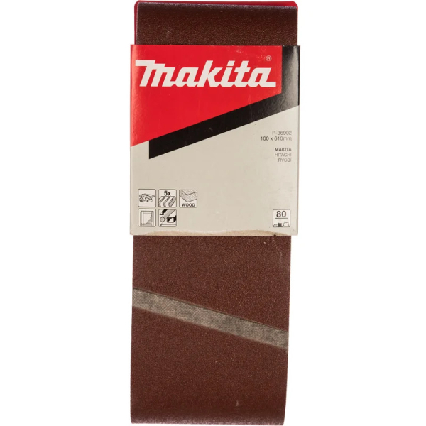 Лента шлифовальная Makita 100*610 K-80   P-36902