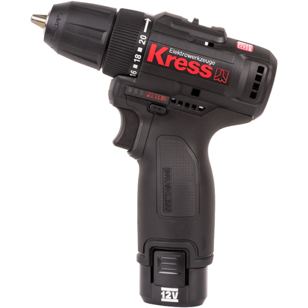 Дрель аккумуляторная KRESS KU202.1 12V 2,0Ач ЗУ 1,5А кейс 