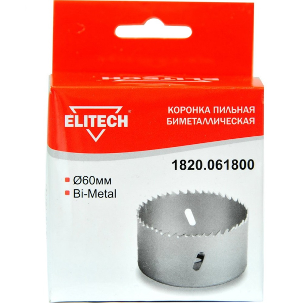 Цифенбор биметаллический ELITECH 60 мм   1820.061800