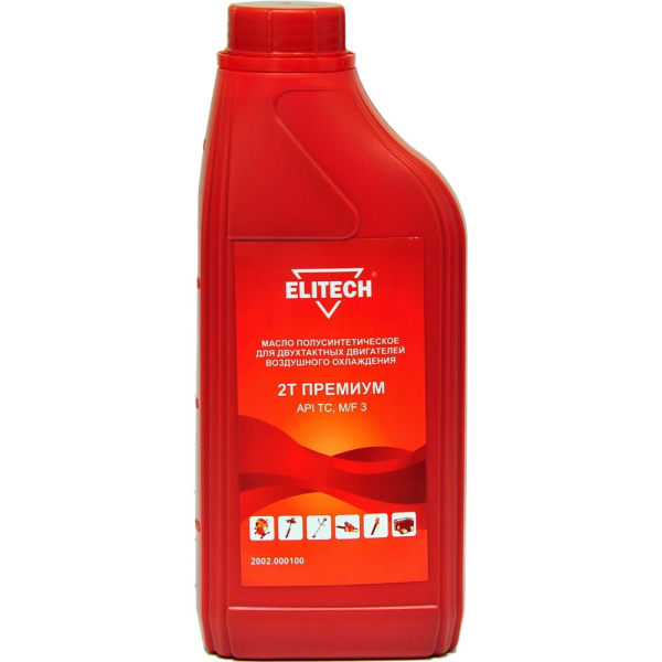 Масло ELITECH 2-х тактное полусинтетика 1 л